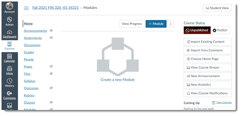 course module page